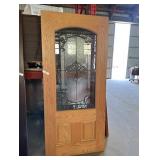 Front Door Slab with Arched Glass