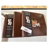 Pinnacle Brown Faux Leather Photo Album with Front Cover Window Frame, Holds 120 - 4"x6" or 60- 5"x7