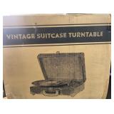 Vinyl Record Player, 3 Speeds Belt Driven Suitcase Portable Turntable 
