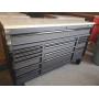 Heavy-Duty 61 in. W x 23 in. D 15-Drawer Matte Black Mobile Workbench