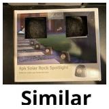 Belavi 4pk solar rock spotlight