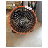 Commercial Electric 16 in. 3-Speed Floor Fan in Orange High Velocity Turbo