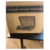Vinyl Record Player 3-Speed Bluetooth Suitcase Portable Belt-Driven Record Player