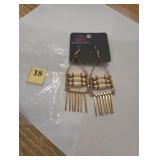 Gold abead earrings