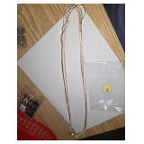 Gold and pink necklace