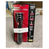 Husky 1800 Lumens Dual Power LED Rechargeable Tactical Focusing Flashlight