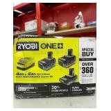 RYOBI ONE+ 18V Lithium-Ion HIGH PERFORMANCE Starter Kit 