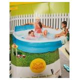 Family Lounger Pool with Bench Pool Lounger - Sun Squad Blue
