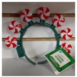 LED Light Up Flashing Peppermint Candy Headband