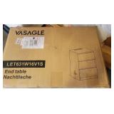 VASAGLE Nightstand with Charging Station