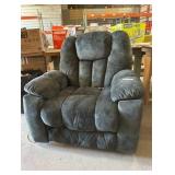 40.6 in. W Grey Microsuede Power Lift Recliner Chair with Massage 