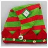Striped Elf Hat with Jingle Bells
