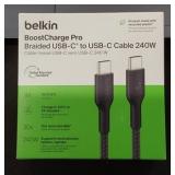 Belkin BoostCharge Braided USB-C to USB-C Cable, 3.3ft - Black