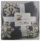 Festive Voice Soft Plush Snowflake Blanket