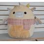 Squishmallow 16 Inch Buck Cream Dragon Plaid Scarf 