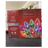 Celebrations Incandescent C9 Multicolored 25 ct String Christmas Lights