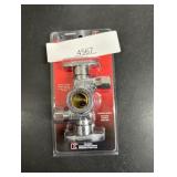 Keeney 3/8 in. Compression in. X 1/4 in. Compression Brass Dual Shut-Off Valve