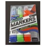 ArtSkills Jumbo Markers 4PC Extra-Wide Chisel Tip
