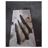 Hecef 3-piece Ceramic Knife Set with Blade Guards, Chef Vegetable Fruit Paring Knife