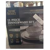 Thyme & Table TT0061 Dinnerware Black & White Medallion Stoneware