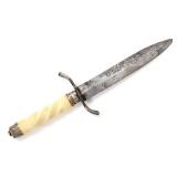 Lot 62 English Bone & Silver Knife