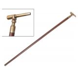 Lot 114 Brass Cheroot Cannon Walking Stick Cane