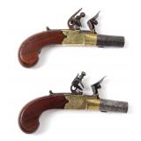 Lot 147 English Pair of Drop Trigger Flintlock Pistols, 1804-1820
