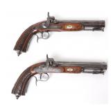 Lot 148 Fine Pair of French Dueling Pistols by Damas Anglais