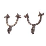 Lot 179 Spanish Colonial Gold & Iron Chiseled Spurs, Circa 1790s