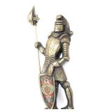 Lot 188 Knight in Armour Brass Plaque