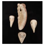 Lot 197 Pre-Columbian Avian & Iguana Form Pendant Collection