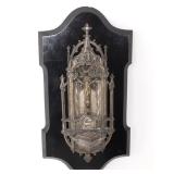 Lot 239 Silver Crucifix & Water Font, 19th c.