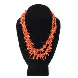 Lot 260 Lovely Layered Spiny Coral Necklace