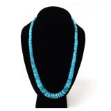 Lot 266 Lovely Turquoise Disc Bead Necklace
