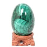 Lot 277 Lovely Polished Raw Malachite Egg