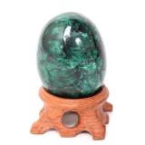 Lot 278 Deep Green Malachite Polished Egg