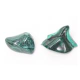 Lot 281 Two Lovely Polished Pieces of Malachite