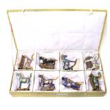 Lot 344 Complete Set of 8 Cloisonne Horses, Republic Period 1912-1949