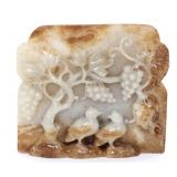 Lot 347 Gorgeous Chinese Miniature Plaque, Birds & Grapes