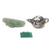 Lot 353 Trio Of Chinese Hardstone Miniatures