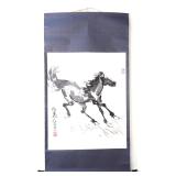 Lot 356 Chinese Galloping Horse Scroll