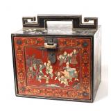 Lot 359 Chinese Lacquered Shadow Puppet Box
