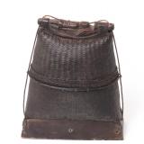 Lot 396 Finely Woven Filipino Rattan & Bamboo Backpack