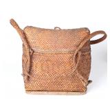 Lot 398 Antique Philippines Woven Ifugao Basket Backpack