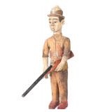 Lot 418 Folk Art Colonial Standing Figure of Solider, Ibibio Nigeria