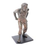 Lot 419 Early Metal Cast Statue, Enslaved Man
