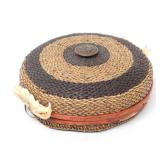 Lot 393 Filipino Rattan & Red Bamboo Bachelors Hat