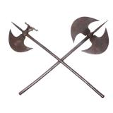 Lot 46 Two Indo-Persian All-Steel Battle Axe