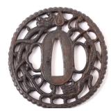 Lot 55 Japanese Nanban Encircling Dragons Tsuba