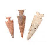 Lot 73 Three Hand Knapped Points by Hoy Parson